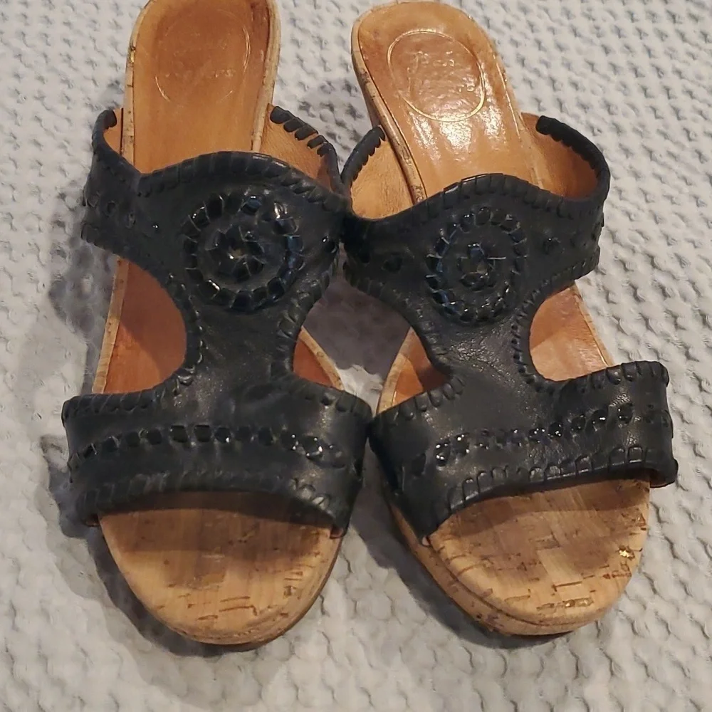 Jack Rogers black wedges size 9 (#1)